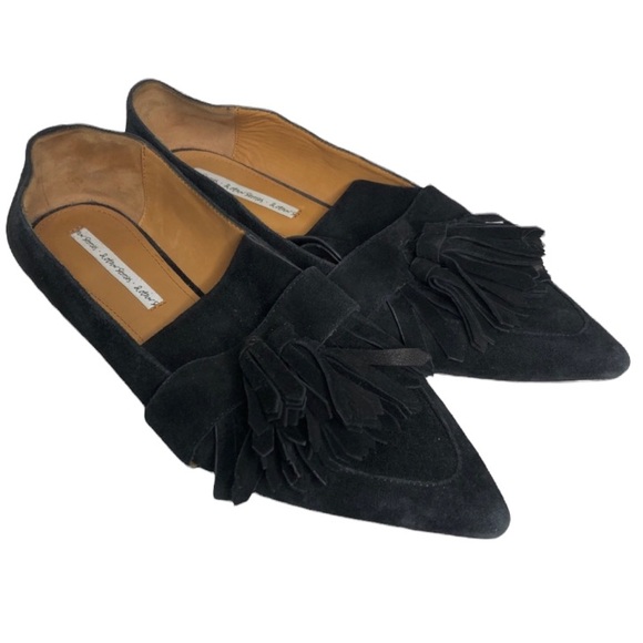 Anthropologie Shoes - Anthropologie & other stories Suede Tassel Pointed Toe Loafers